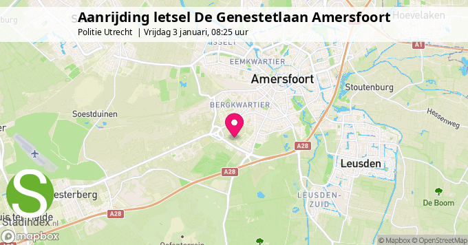 Aanrijding letsel De Genestetlaan Amersfoort