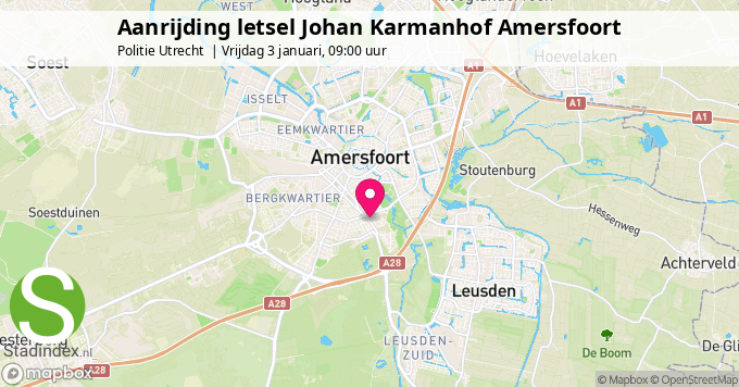 Aanrijding letsel Johan Karmanhof Amersfoort