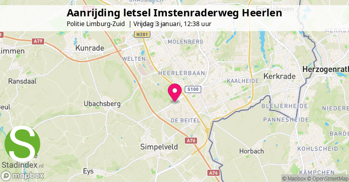 Aanrijding letsel Imstenraderweg Heerlen