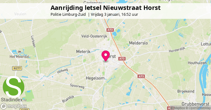 Aanrijding letsel Nieuwstraat Horst