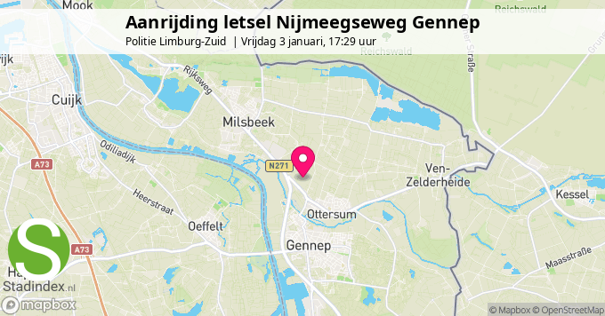 Aanrijding letsel Nijmeegseweg Gennep