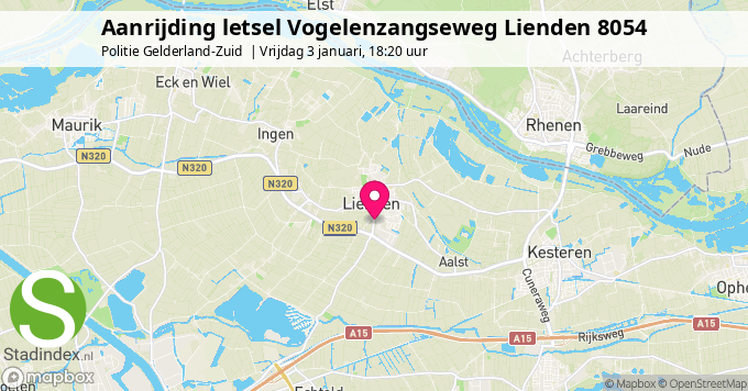 Aanrijding letsel Vogelenzangseweg Lienden 8054