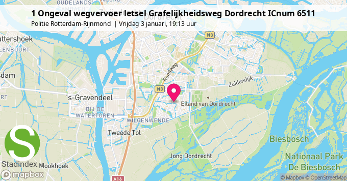 1 Ongeval wegvervoer letsel Grafelijkheidsweg Dordrecht ICnum 6511