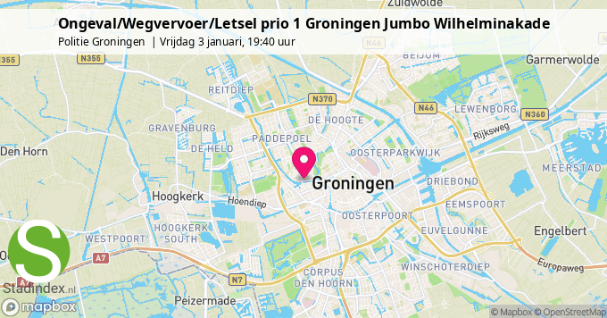 Ongeval/Wegvervoer/Letsel prio 1 Groningen Jumbo Wilhelminakade