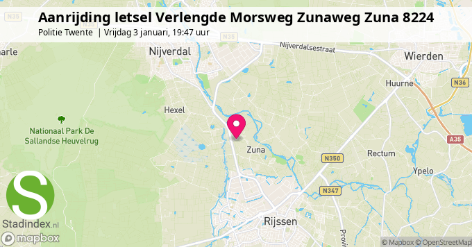 Aanrijding letsel Verlengde Morsweg Zunaweg Zuna 8224