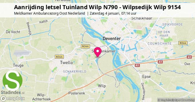 Aanrijding letsel Tuinland Wilp N790 - Wilpsedijk Wilp 9154