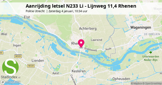 Aanrijding letsel N233 Li - Lijnweg 11,4 Rhenen