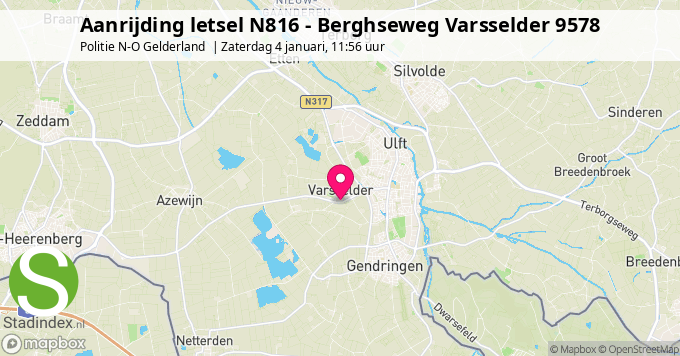 Aanrijding letsel N816 - Berghseweg Varsselder 9578