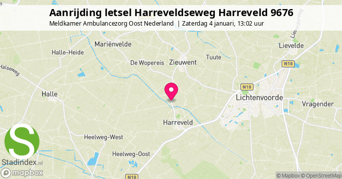 Aanrijding letsel Harreveldseweg Harreveld 9676