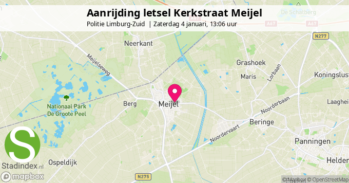 Aanrijding letsel Kerkstraat Meijel