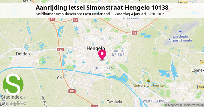 Aanrijding letsel Simonstraat Hengelo 10138