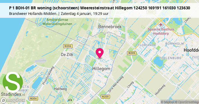 P 1 BDH-01 BR woning (schoorsteen) Weeresteinstraat Hillegom 124250 169191 161030 123630