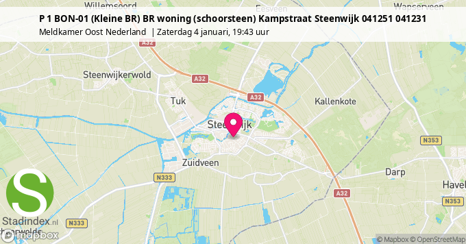 P 1 BON-01 (Kleine BR) BR woning (schoorsteen) Kampstraat Steenwijk 041251 041231