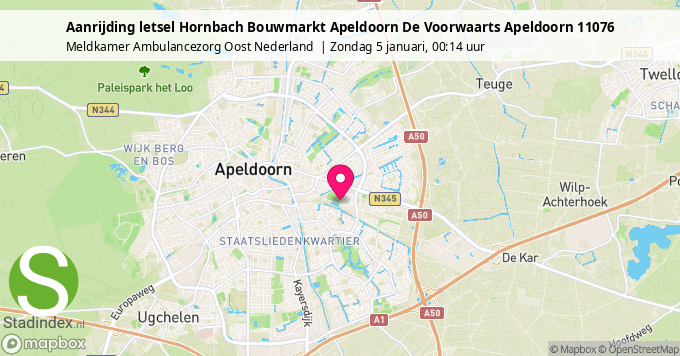 Aanrijding letsel Hornbach Bouwmarkt Apeldoorn De Voorwaarts Apeldoorn 11076