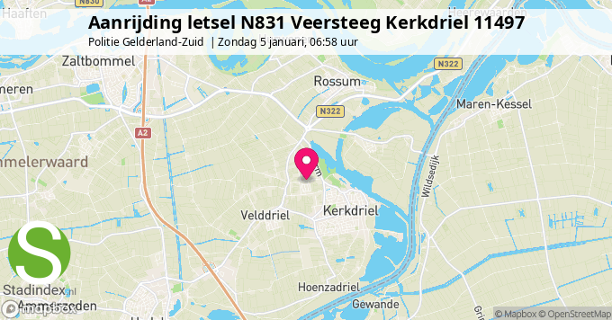 Aanrijding letsel N831 Veersteeg Kerkdriel 11497