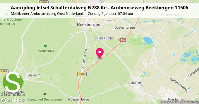 Aanrijding letsel Schalterdalweg N788 Re - Arnhemseweg Beekbergen 11506