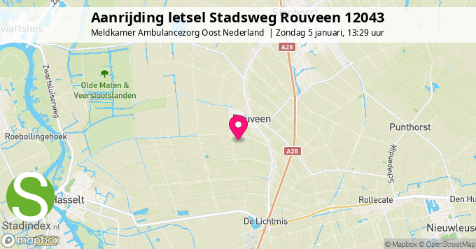 Aanrijding letsel Stadsweg Rouveen 12043