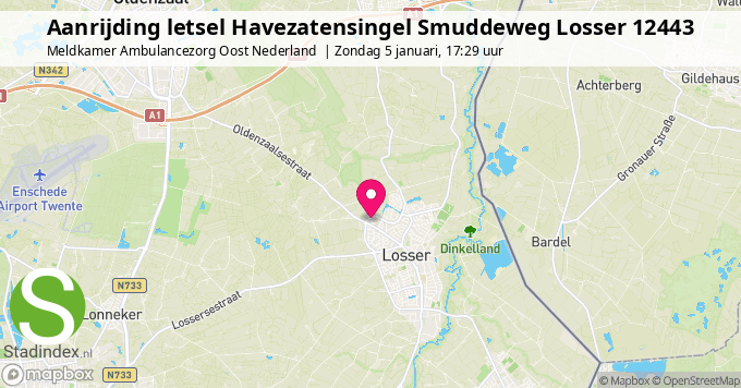 Aanrijding letsel Havezatensingel Smuddeweg Losser 12443