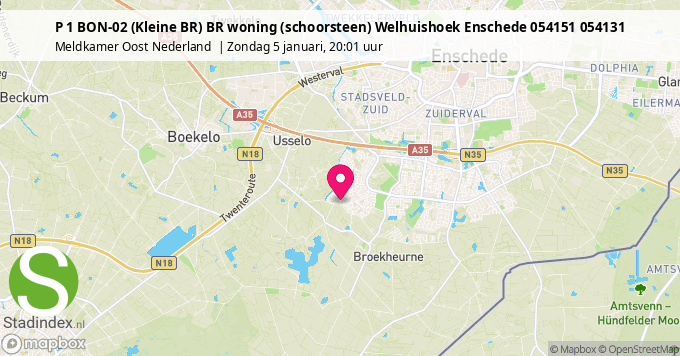 P 1 BON-02 (Kleine BR) BR woning (schoorsteen) Welhuishoek Enschede 054151 054131