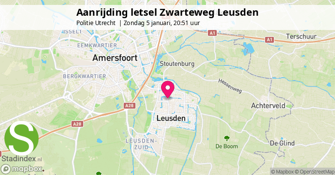 Aanrijding letsel Zwarteweg Leusden