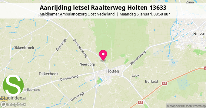 Aanrijding letsel Raalterweg Holten 13633