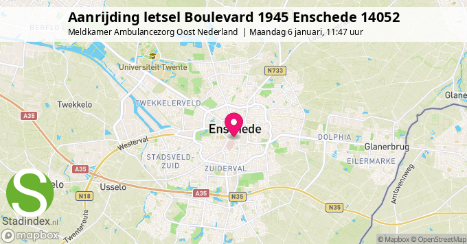 Aanrijding letsel Boulevard 1945 Enschede 14052