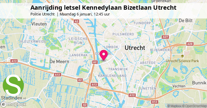 Aanrijding letsel Kennedylaan Bizetlaan Utrecht