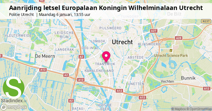 Aanrijding letsel Europalaan Koningin Wilhelminalaan Utrecht