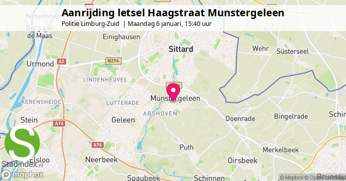 Aanrijding letsel Haagstraat Munstergeleen