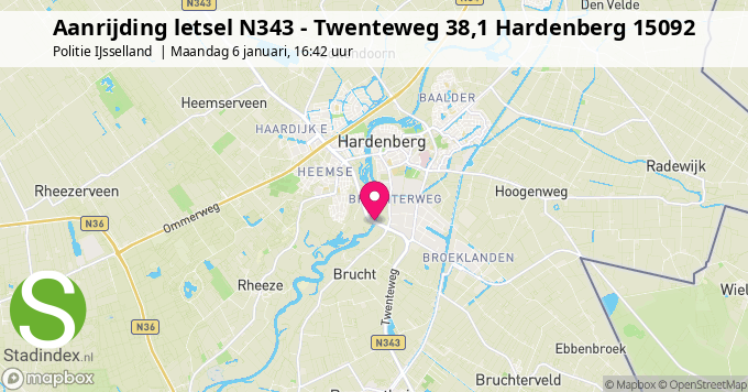 Aanrijding letsel N343 - Twenteweg 38,1 Hardenberg 15092