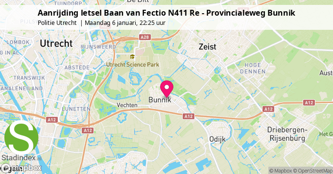 Aanrijding letsel Baan van Fectio N411 Re - Provincialeweg Bunnik