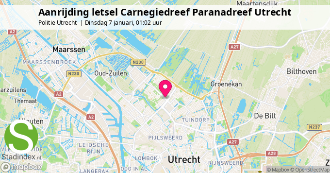 Aanrijding letsel Carnegiedreef Paranadreef Utrecht