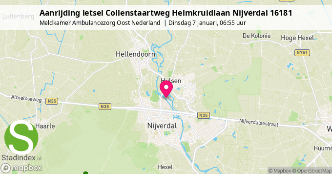 Aanrijding letsel Collenstaartweg Helmkruidlaan Nijverdal 16181