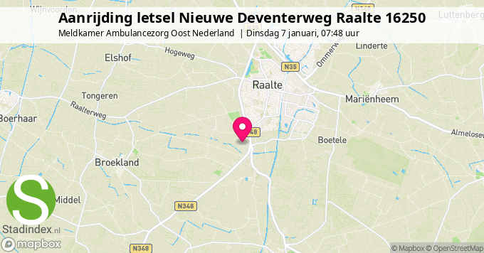 Aanrijding letsel Nieuwe Deventerweg Raalte 16250