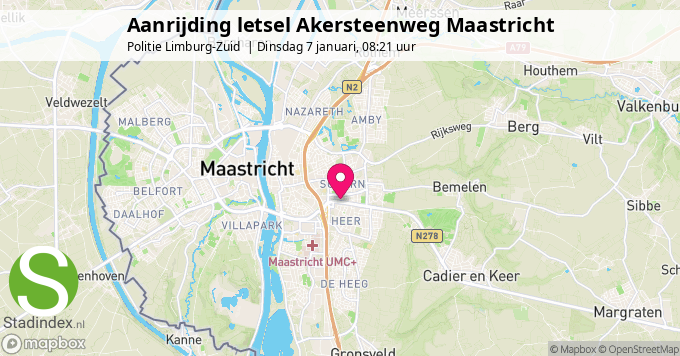 Aanrijding letsel Akersteenweg Maastricht