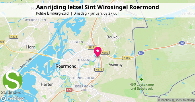 Aanrijding letsel Sint Wirosingel Roermond