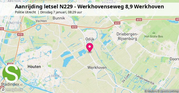 Aanrijding letsel N229 - Werkhovenseweg 8,9 Werkhoven