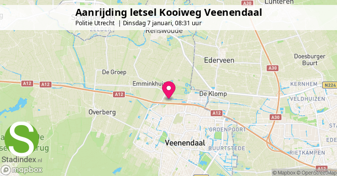 Aanrijding letsel Kooiweg Veenendaal