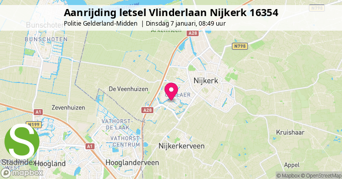 Aanrijding letsel Vlinderlaan Nijkerk 16354