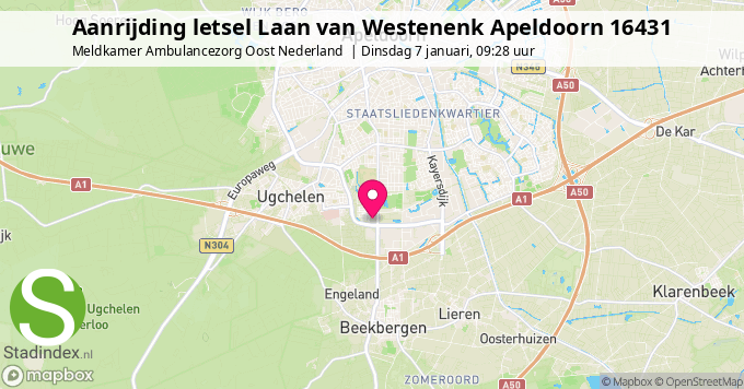 Aanrijding letsel Laan van Westenenk Apeldoorn 16431