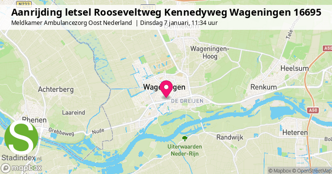 Aanrijding letsel Rooseveltweg Kennedyweg Wageningen 16695