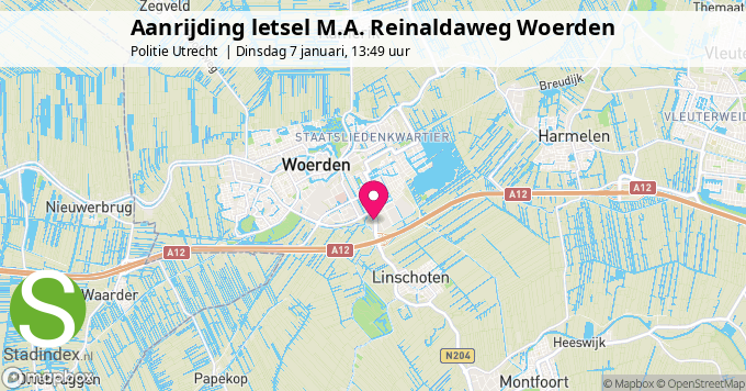 Aanrijding letsel M.A. Reinaldaweg Woerden