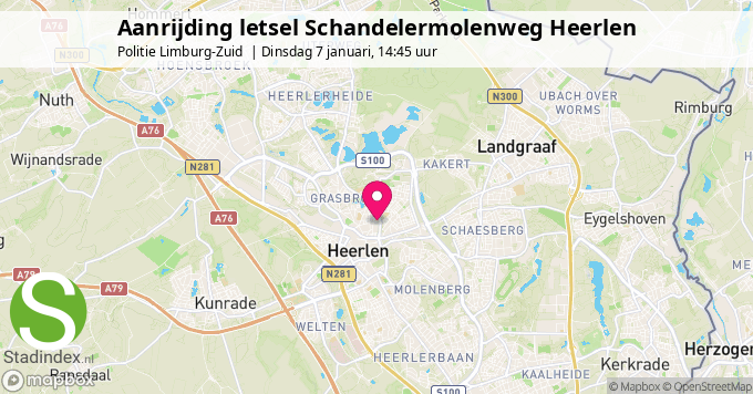 Aanrijding letsel Schandelermolenweg Heerlen