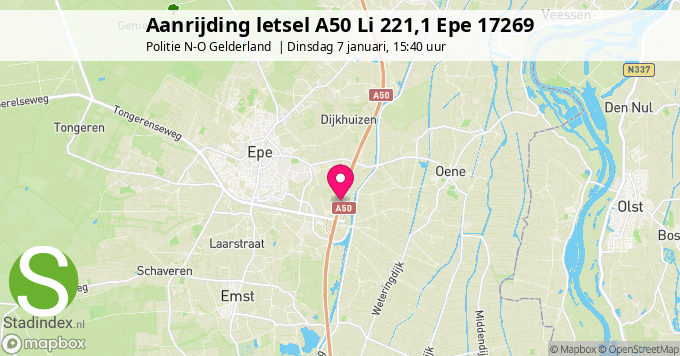 Aanrijding letsel A50 Li 221,1 Epe 17269