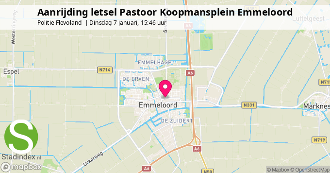 Aanrijding letsel Pastoor Koopmansplein Emmeloord