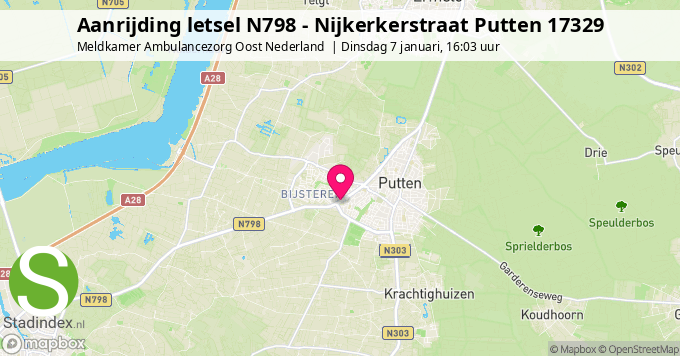 Aanrijding letsel N798 - Nijkerkerstraat Putten 17329