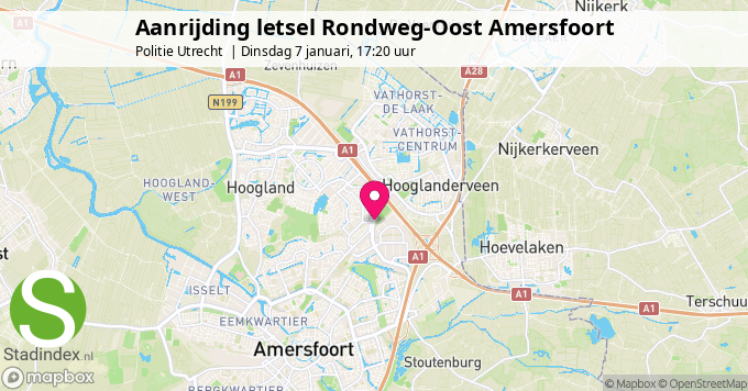 Aanrijding letsel Rondweg-Oost Amersfoort