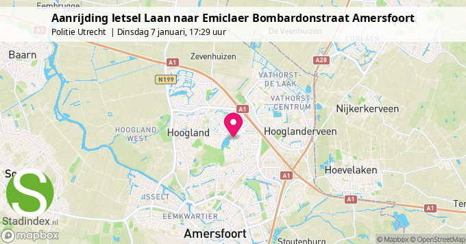 Aanrijding letsel Laan naar Emiclaer Bombardonstraat Amersfoort