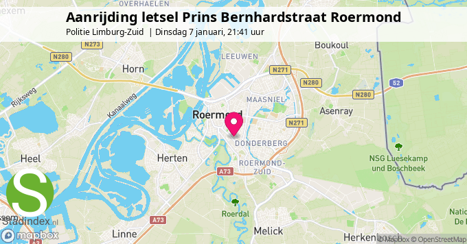 Aanrijding letsel Prins Bernhardstraat Roermond