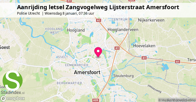 Aanrijding letsel Zangvogelweg Lijsterstraat Amersfoort